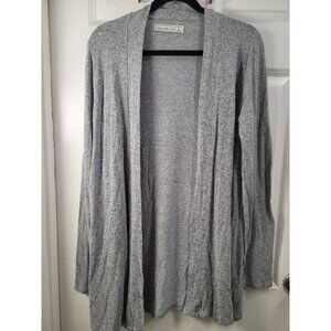 Abercrombie & Fitch Light Gray Open-Front‎ Cardigan Sweater Size L